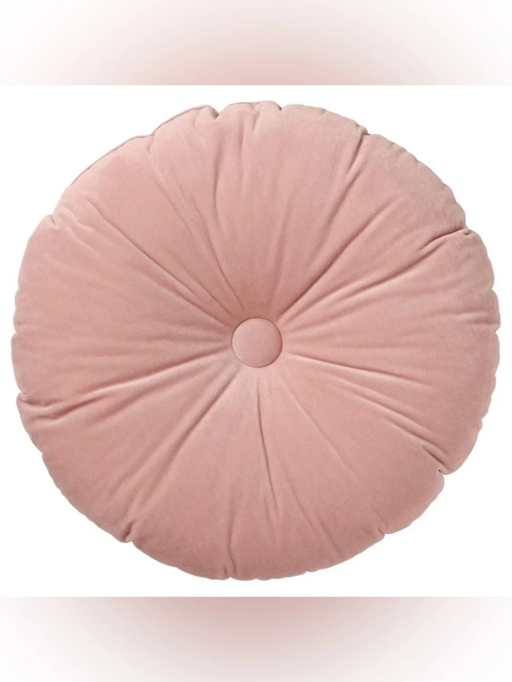 2/ KRANSBORRE Light Pink Velvet Round Plush Accent Throw Pillow Cushion 16